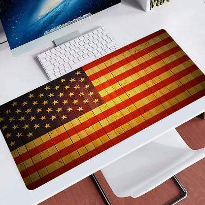 USA Flag XXL Extended Gaming Mouse Pad – 900x400mm Anti-Slip Desk Mat for Keyboard & Mouse