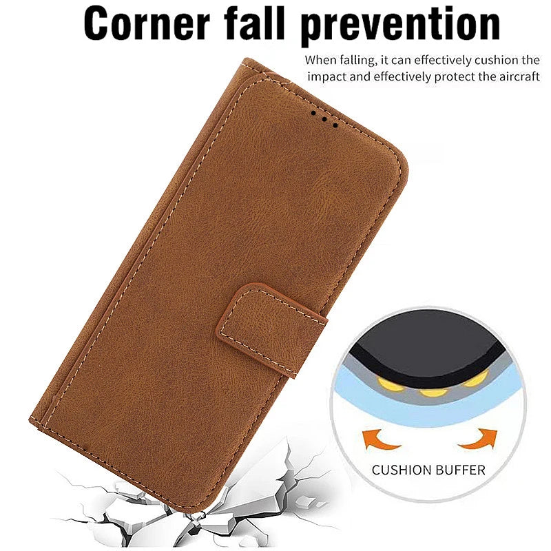 Blackview BV9200 wallet case with stand, black leather phone holster cover with card slots for business and everyday use.