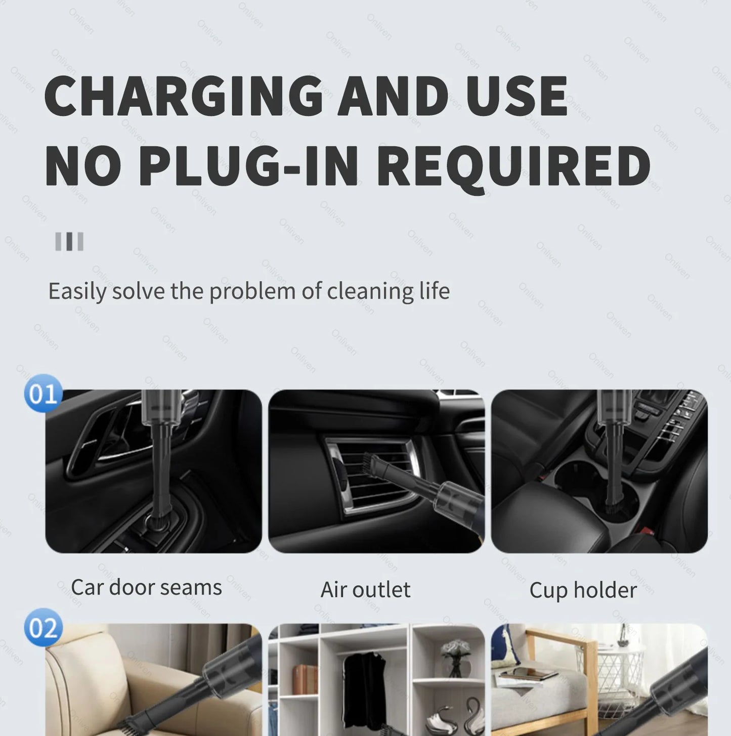 SZUK Mini Cordless Vacuum Cleaner 2025 – 780000Pa, Handheld, Car & Home, Blower