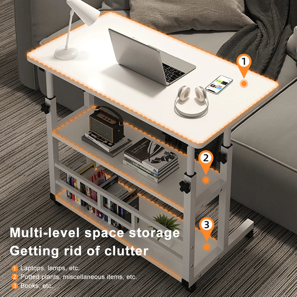 Height Adjustable Laptop Desk on Wheels | Bedside & Sofa Table
