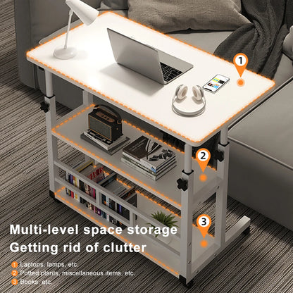 Height Adjustable Laptop Desk on Wheels | Bedside & Sofa Table