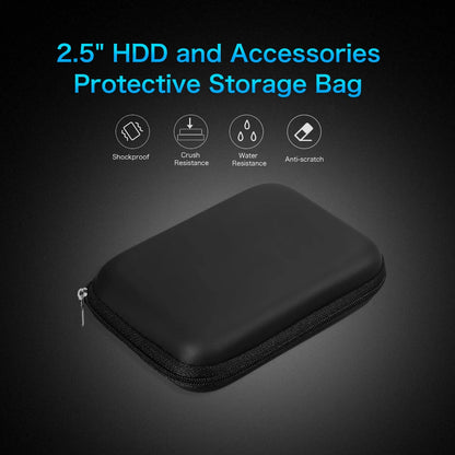 EVA shockproof 2.5-inch hard drive carrying case by R.E.D. Shopping, protective pouch for external HDD storage accessories.