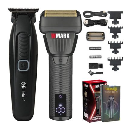 WMARK Men's Professional Electric Hair Clipper & Shaver Set – 9000RPM, 2000mAh, Wet/Dry, Salon Use