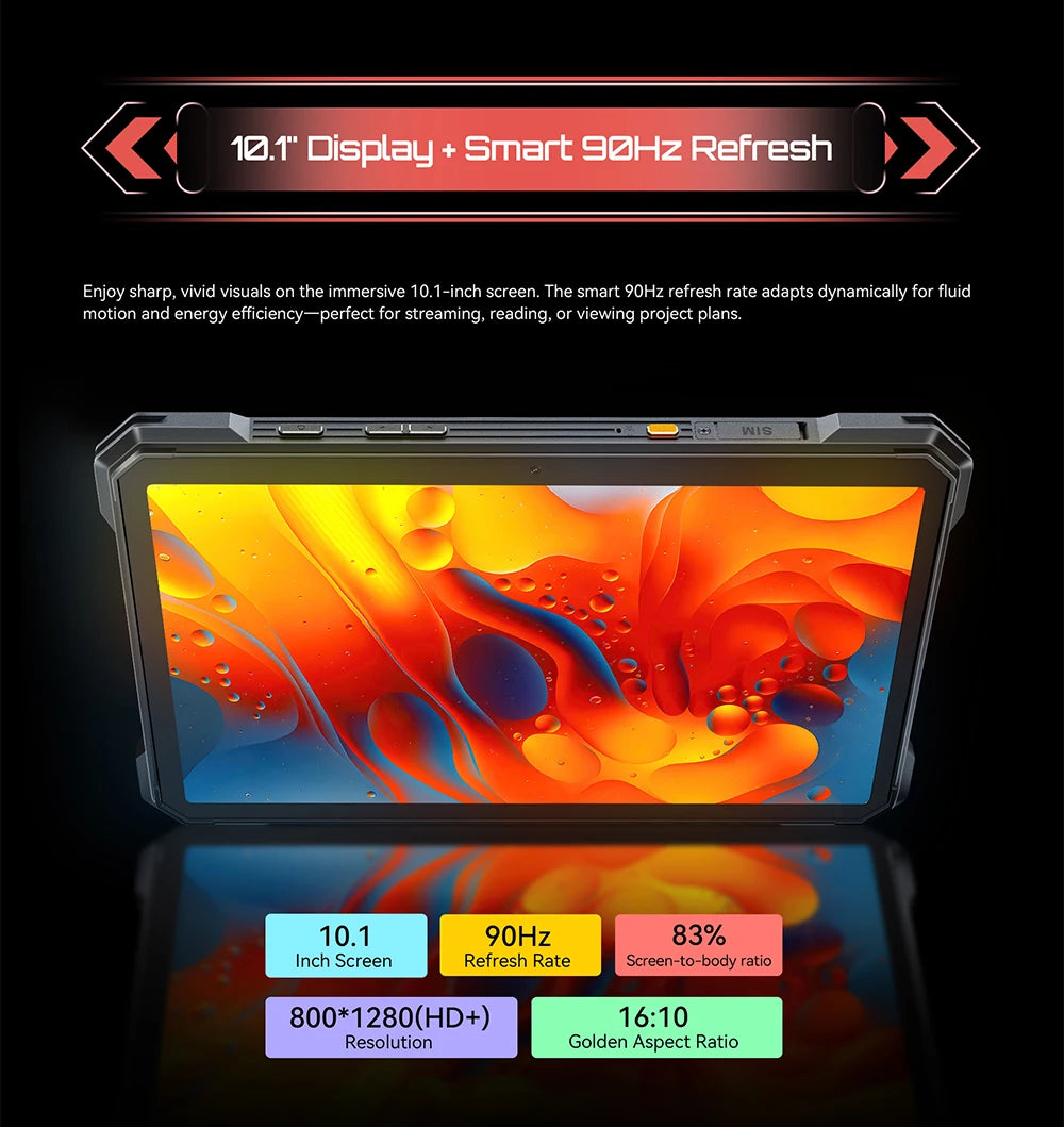 Cubot TAB KingKong S Rugged Tablet – Android 15, 15300mAh, 48MP, 10.1" 90Hz, 4G LTE