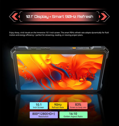 Cubot TAB KingKong S Rugged Tablet – Android 15, 15300mAh, 48MP, 10.1" 90Hz, 4G LTE