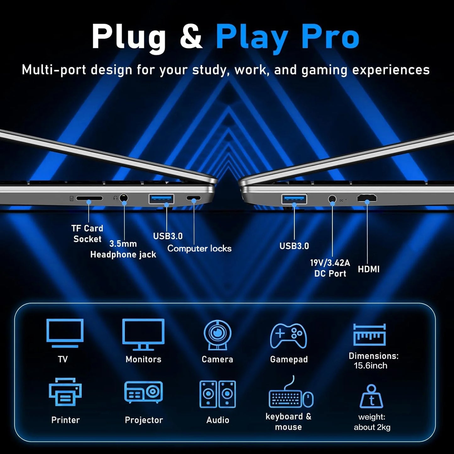 Erilles 15.6" Gaming Laptop | Intel Core i9-10980HK | Win 11 | IPS FHD | WiFi 6 | Fingerprint | 16GB DDR4