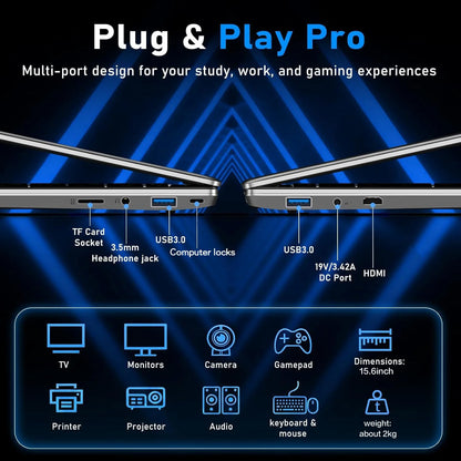 Erilles 15.6" Gaming Laptop | Intel Core i9-10980HK | Win 11 | IPS FHD | WiFi 6 | Fingerprint | 16GB DDR4