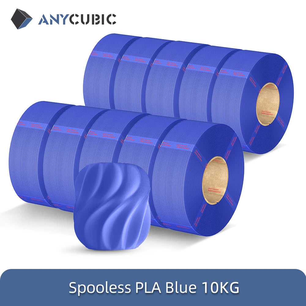 ANYCUBIC 10KG Spooless PLA Filament 1.75mm – Refill for Kobra 3 & S1C