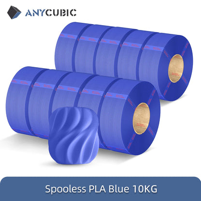 ANYCUBIC 10KG Spooless PLA Filament 1.75mm – Refill for Kobra 3 & S1C