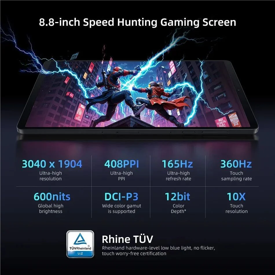 Lenovo Legion Y700 2025 – 8.8" 165Hz Gaming Tablet, Snapdragon 8 Elite, 7600mAh