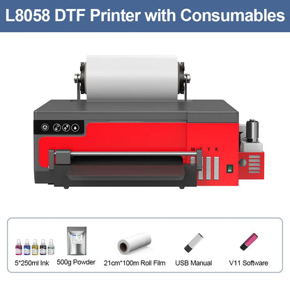 A4 DTF Printer with Epson XP600 Head & Roll Feeder