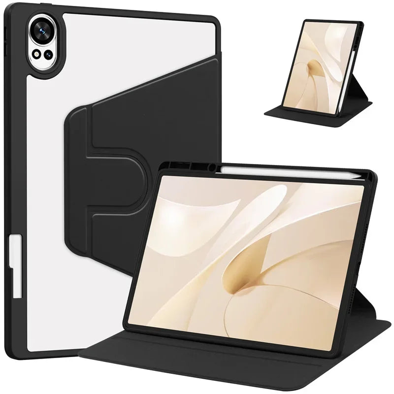 360° Rotating Acrylic Stand Case with Pencil Holder for Huawei MatePad 12x / MatePad Air 12 2024