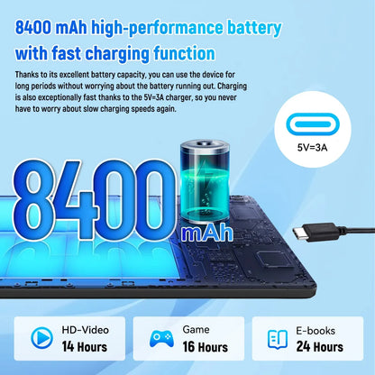 URAO G9L 11.5" Android 15 Tablet | 30GB RAM | 128GB+1TB | 2K IPS | 8400mAh | WiFi 6 | Widevine L1