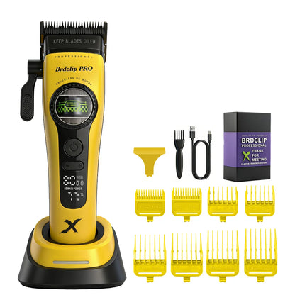 BRDCLIP 898C Professional Hair Clipper – 8000 RPM, DLC Blade, 160min Runtime, Barber & Home Use