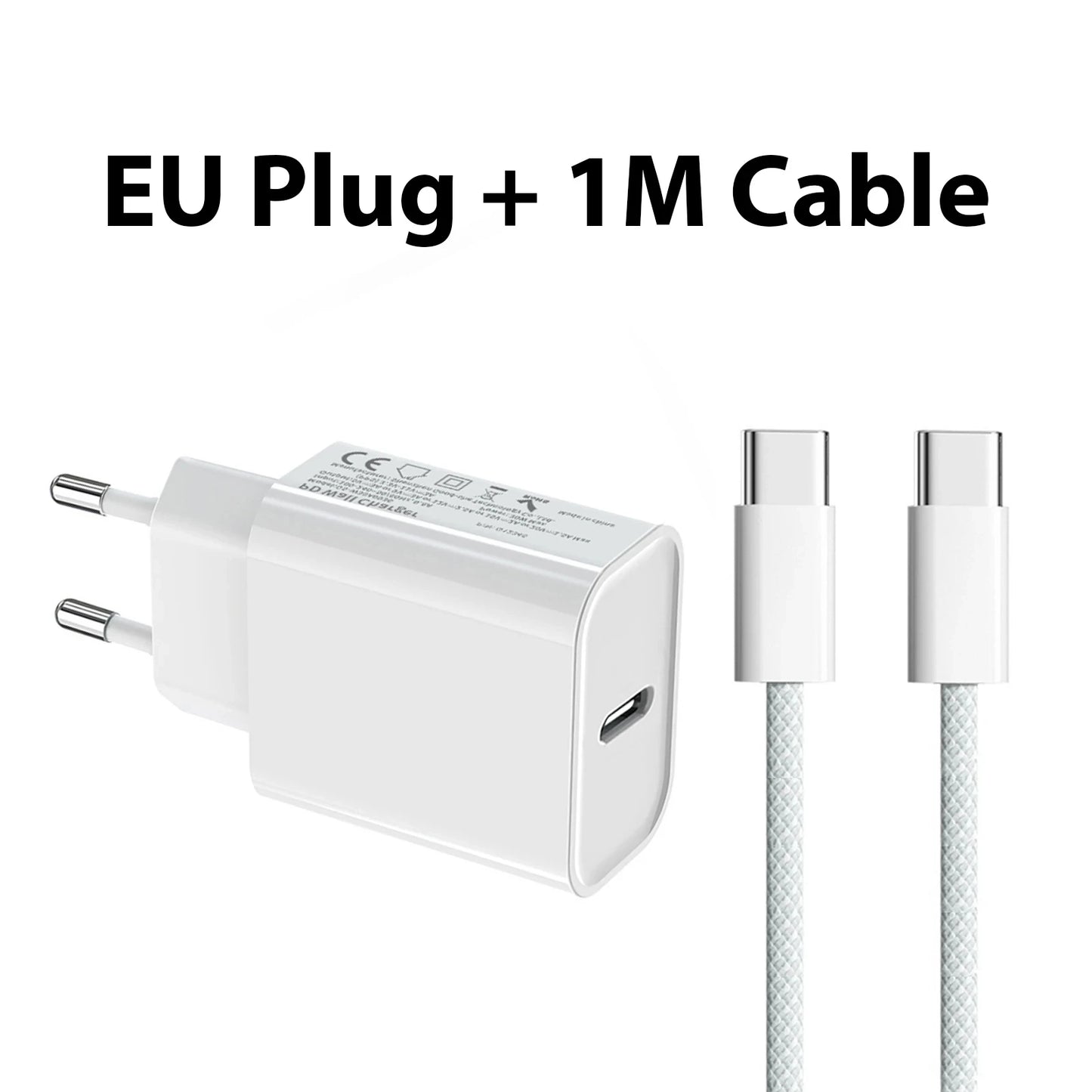 40W USB-C Fast Charger - Dual Port PD Quick Charge Wall Adapter