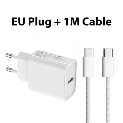 40W USB-C Fast Charger - Dual Port PD Quick Charge Wall Adapter