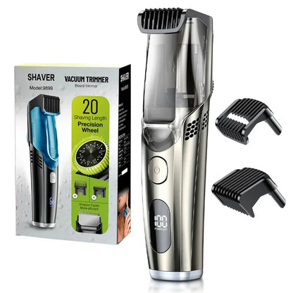 Vacuum Body Trimmer for Men – Groin, Chest & Body Hair Shaver with Built-In Vacuum