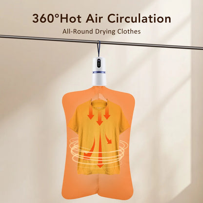 Portable Mini Electric Clothes Dryer – Foldable, Dual Temp, Smart Control, for Shoes, Shirts & Underwear, EU/US