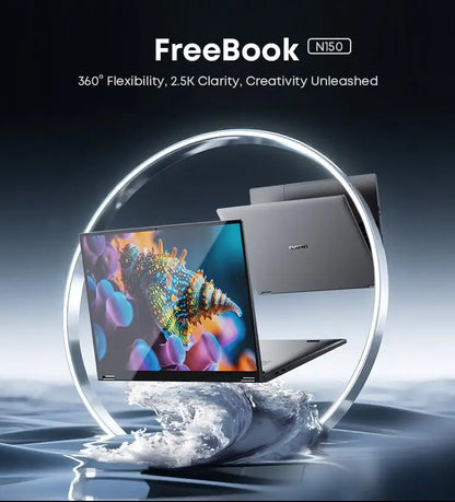 CHUWI FreeBook 2-in-1 Laptop – 13.4" Touch Screen, Intel N150, 16GB RAM, 512GB SSD, Windows 11