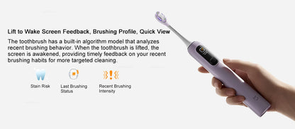 MIJIA Sonic Electric Toothbrush Pro – Smart 4 Modes, LED Screen, Travel Lock, IPX8, Long Battery Life