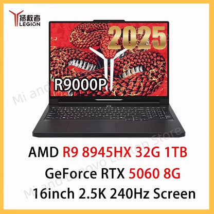 Lenovo Legion R9000P 2025 Gaming Laptop – R9 8945HX, RTX 5060/5070, 32GB, 1TB