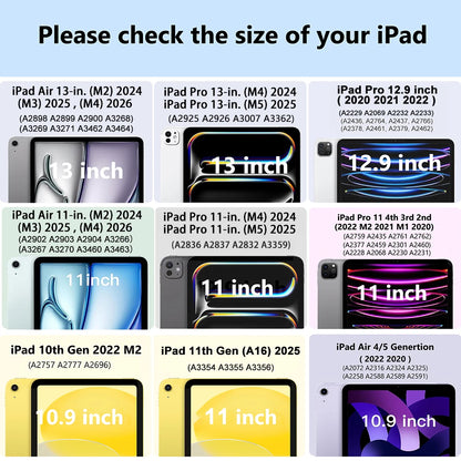 SZEGYCHX 720° Rotating iPad Case | PU Leather | Magnetic | Fits Pro, Air, Mini, iPad 7–11th Gen