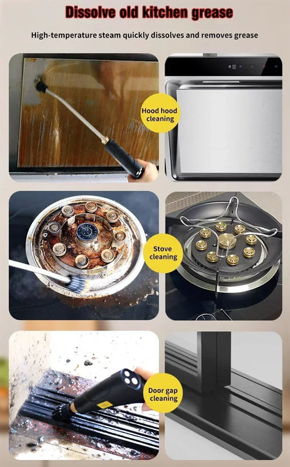 Portable Handheld Steam Cleaner 220V – High Pressure Multifunctional for AC, Kitchen Hood & Car
