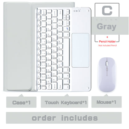 Wireless Magic Keyboard & Mouse Case for iPad Pro 11/13, Air 11/13, iPad 7-10 Gen – Bluetooth, Touchpad
