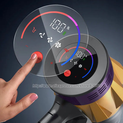 V18 Cordless Stick Vacuum Cleaner – 550W, 45kPa Suction, Touch Screen, Self-Standing, Wall Mount Charging | EU/US/UK/AU