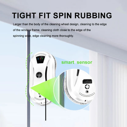 PuRuiKai AI Window Cleaning Robot – Smart Automatic, Streak-Free, Self-Cleaning, Ultra Quiet