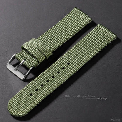 Quick Release Canvas Nylon Watch Strap 18–24mm – Men & Women Replacement Watchband