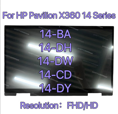 HP Pavilion x360 14 Touch Screen LCD Assembly Replacement — 14-DY / DH / DW / CD / BA Series