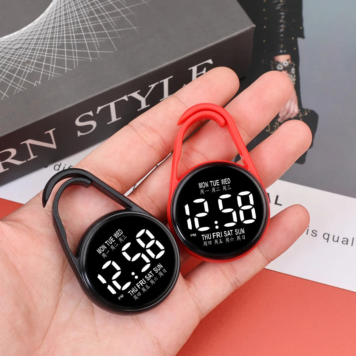 LED Electronic Hanging Pocket Watch | Night Light Digital Display