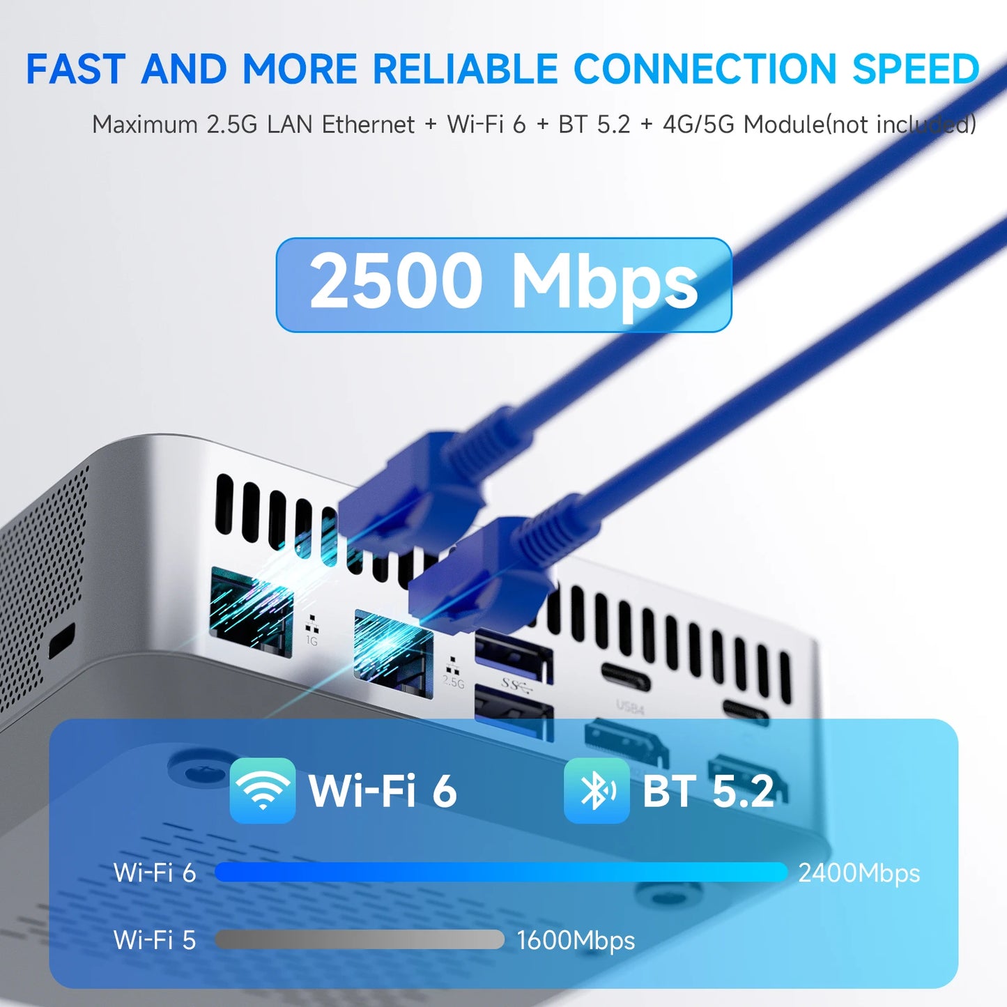 KTHIN OpenClaw Mini PC Intel i5-13600H – DDR5, USB4, 2.5G LAN, WiFi 6, Windows 11