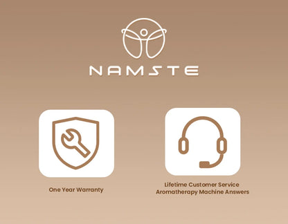 NAMSTE Smart Aroma Diffuser 120ml – 200m³ Coverage, Waterless, CE | Silver/Black EU Plug