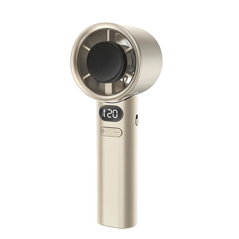 Portable Mini Personal Fan – 120-Speed Digital Display & Ice Cooling