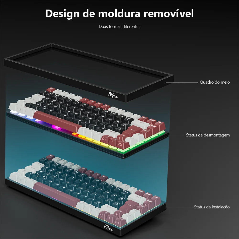 RK Royal Kludge RK84 Wireless Mechanical Keyboard – 84 Key, Hot-Swap, BT5.0/2.4G/USB-C, RGB