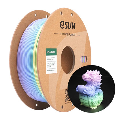 eSUN Rainbow Matte PLA Filament 1.75mm 1KG – For Bambu Lab & FDM Printers