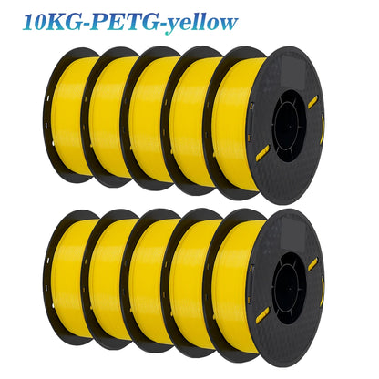 3D Printer Filament Bundle – 10KG, 1.75mm PLA / PETG, 10 Rolls, Mixed Colors & Materials, Fast Ship