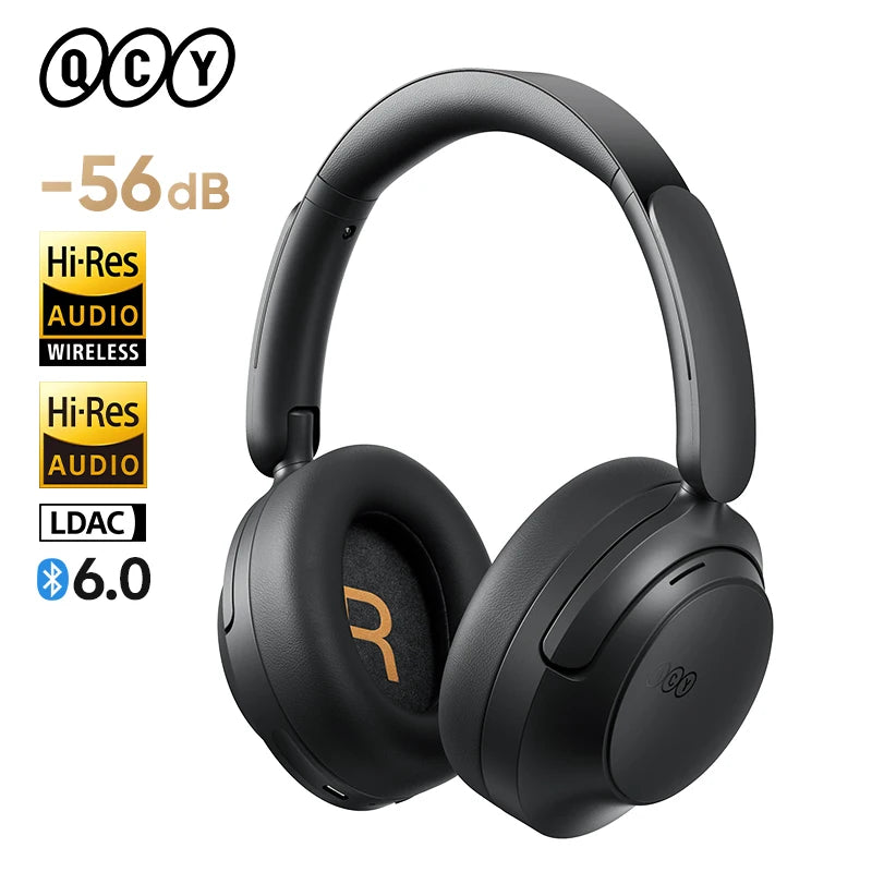 QCY H3S ANC Over-Ear Headphones – -56dB, LDAC, Dual Driver, Bluetooth 6.0, 102Hrs