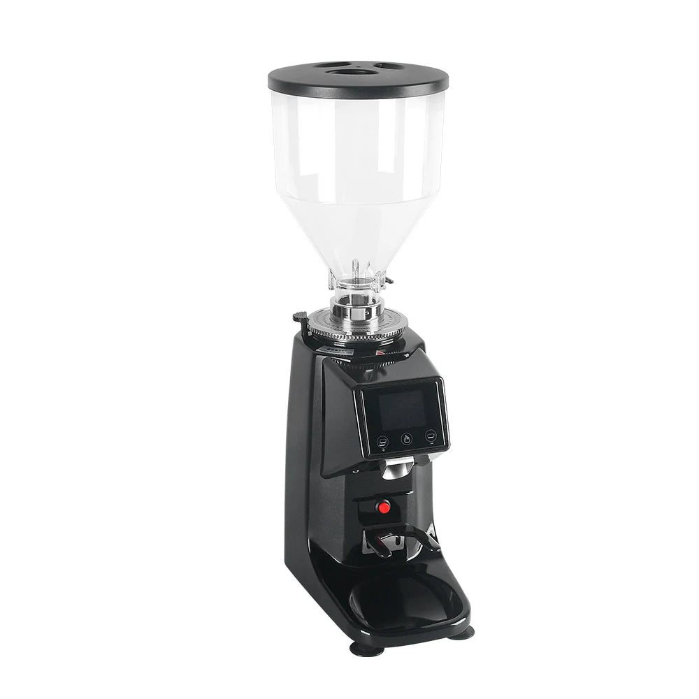 ITOP Coffee Grinder by R.E.D. Shopping with touch screen, 60mm flat burr, aluminum alloy body, for home espresso brewing.
