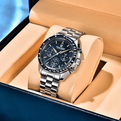 PAGANI DESIGN 1701 V5 Men's Luxury Quartz Chronograph Watch – AR Sapphire Glass, 100M Waterproof