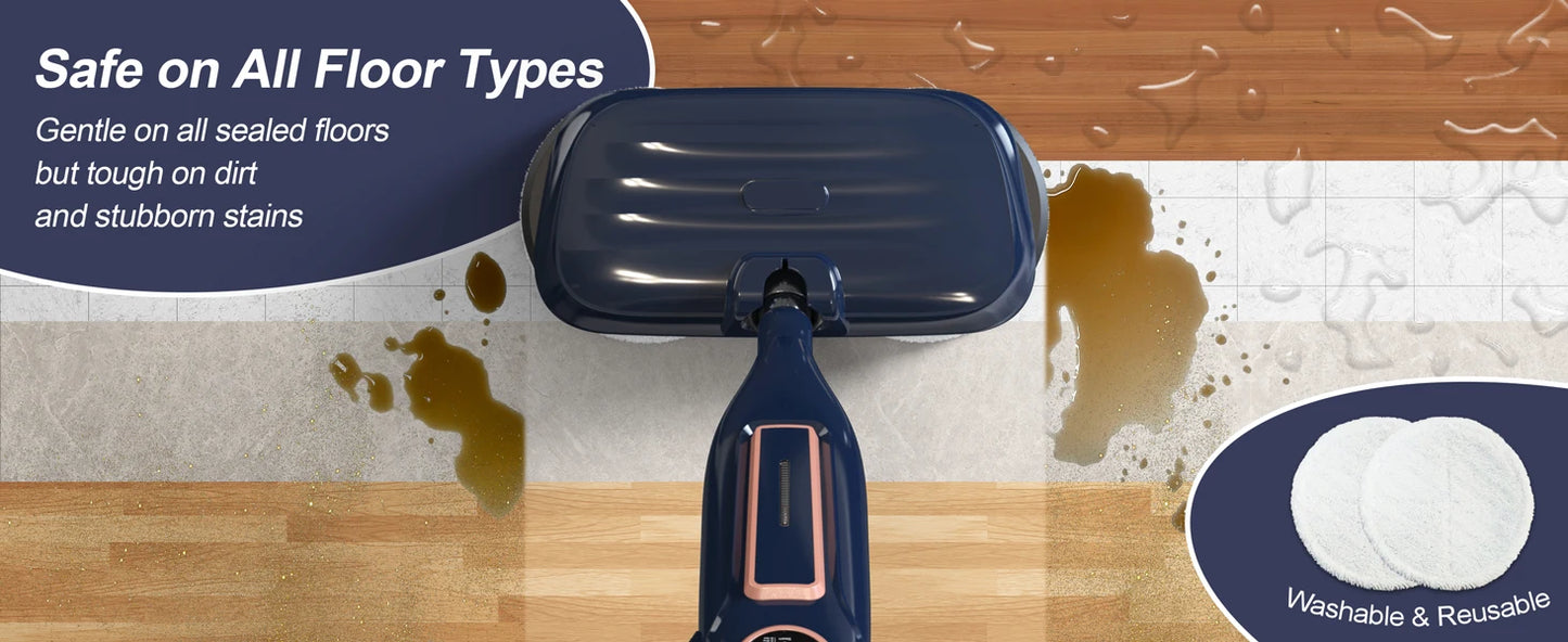 Devoac VM6 Steam Mop 10-in-1 – 1300W Rotating Mop Pad, LED, 330ml Tank, Hardwood & Laminate