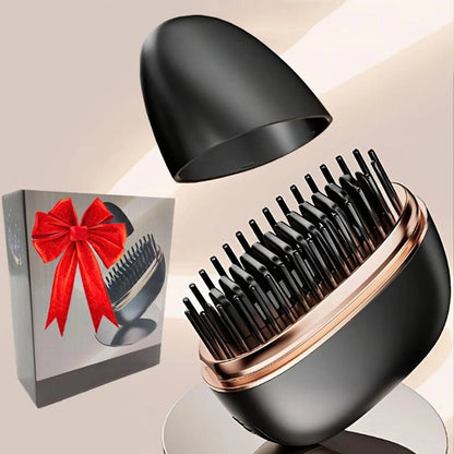 Wireless Hair Straightener Brush – USB Rechargeable, 30s Fast Heat, 3 Temps, Mini Travel Styler