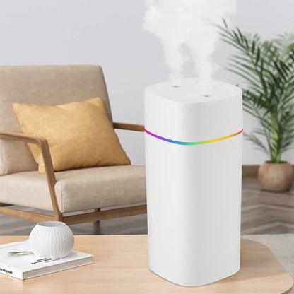 Air Humidifier Double Spray – Aromatherapy, Colorful LED, Heavy Fog, Mute
