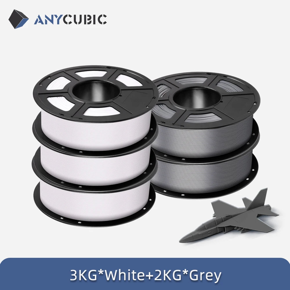 ANYCUBIC PLA 3D Printer Filament – 5KG / 1.75mm, Eco-Friendly, EU & US Warehouse, For Kobra S1C / K3C