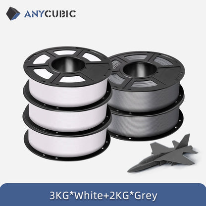 ANYCUBIC PLA 3D Printer Filament – 5KG / 1.75mm, Eco-Friendly, EU & US Warehouse, For Kobra S1C / K3C