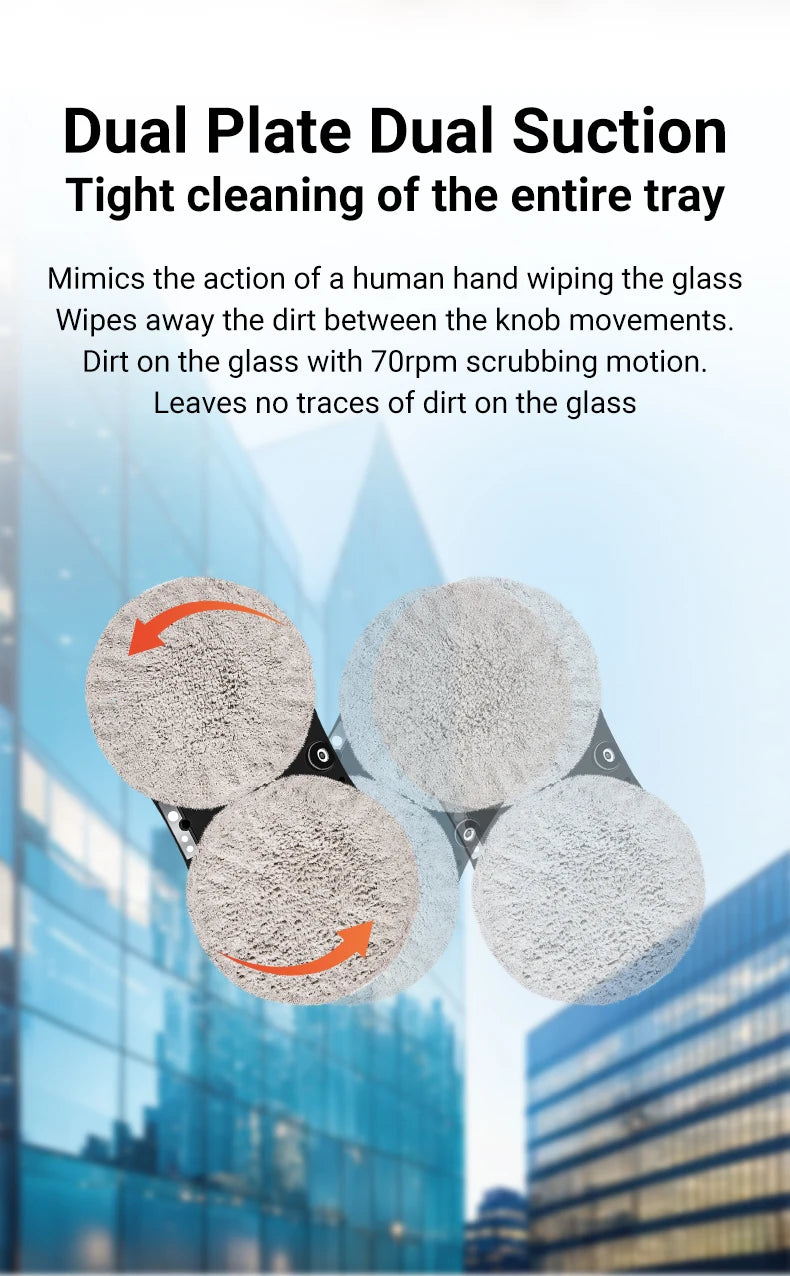 DIVEDEER Intelligent Window Cleaner – Automatic Water Spray, Anti-Fall Magnetic Glass Cleaner