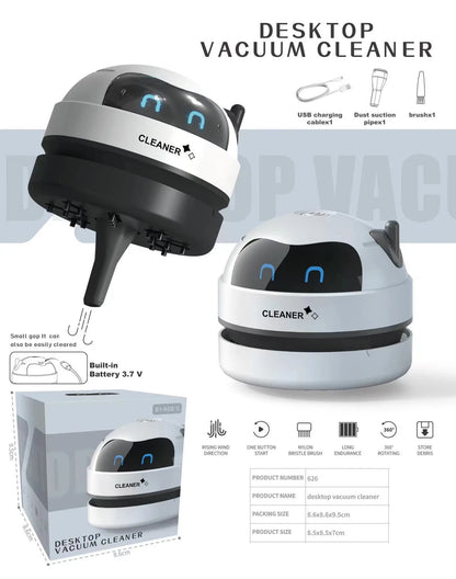 Red R.E.D. Shopping USB electric desktop vacuum cleaner with a compact design for cleaning keyboards and car interiors.
