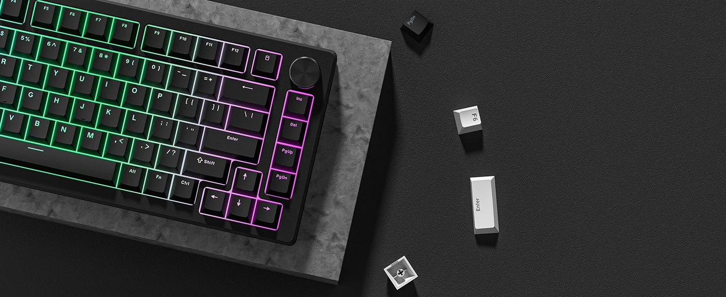 140-Key Cherry Profile Shine-Through RGB PBT Double Shot Keycaps for Cherry/Gateron MX Switches